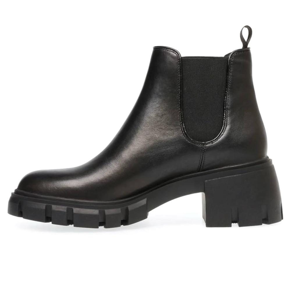 Steve Madden Howler Bootie Black Chunky Heel Combat Boots Size 8.5